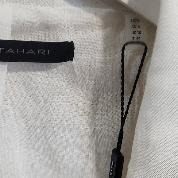 ELIE TAHARI Linen Blend Notched Collar Double Breasted Blazer size 6 No stains. - Picture 5 of 5